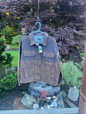 wild fable Brown Distressed Denim Shirt Jacket